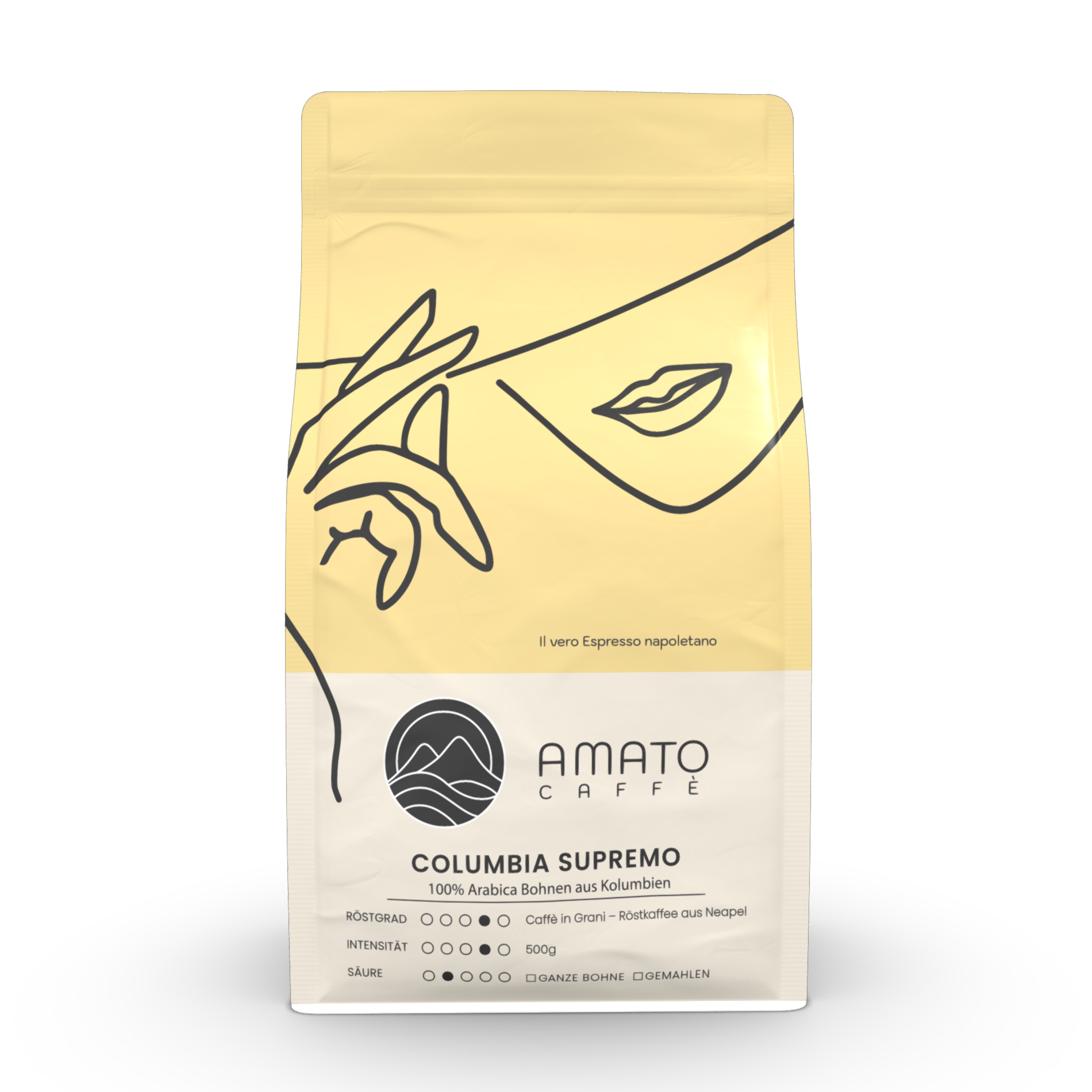 Der Espresso COLUMBIA SUPREMO von AMATO CAFFE ist ein 100%iger Single Origin Arabica aus Kolumbien: samtig, vollmundig und bekömmlich.